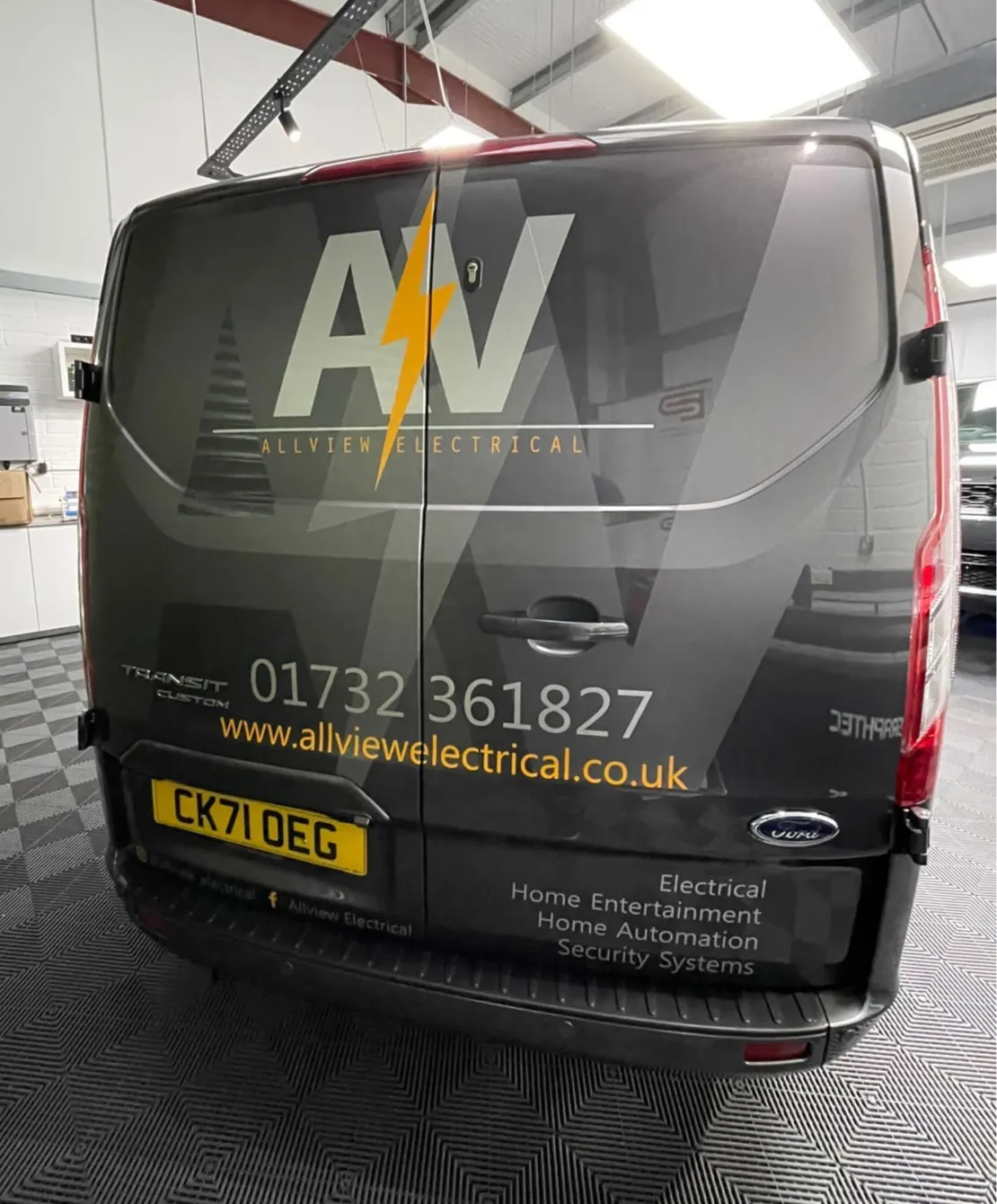 Allview Electrical van arriving at a fault-finding callout