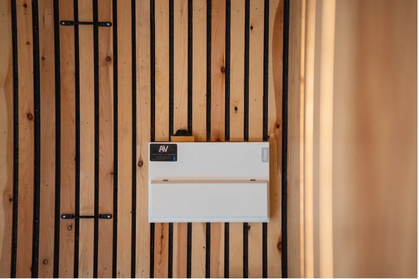 A neatly labelled consumer unit, inspected and certified